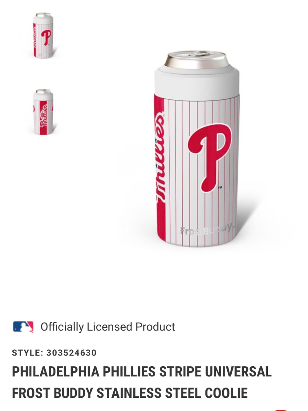 Pink Stripe Stainless Steel Frost Buddy Can Cooler
